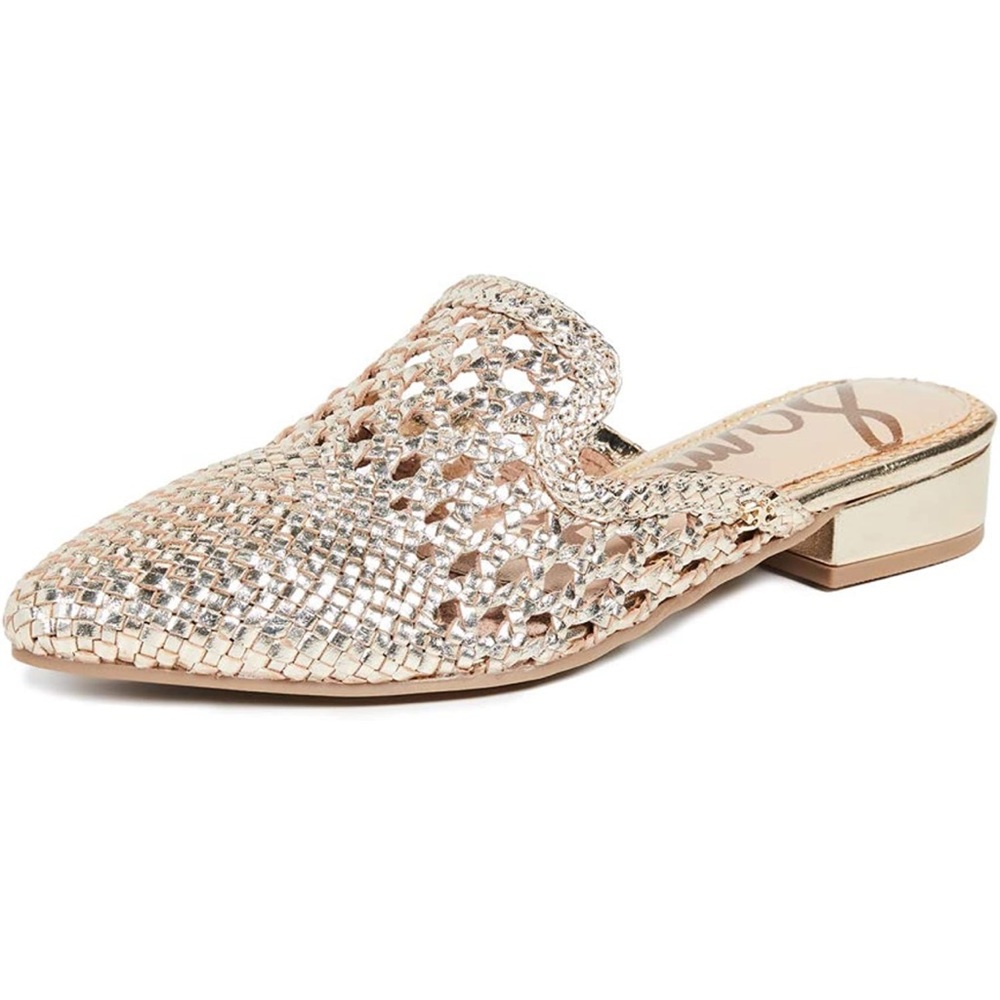 Sam Edelman Clara Slide in Molten Gold